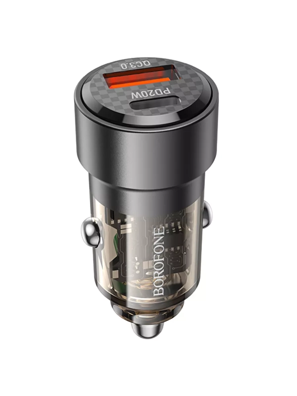 Адаптер автомобильный Borofone BZ20 Smart 38W PD+QC3.0
