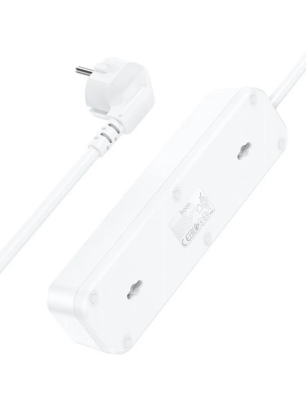 Сетевой фильтр Hoco NS2 White 3 гнезда плюс 3USB Сетевой фильтр Hoco NS2 White 3 гнезда плюс 3USB