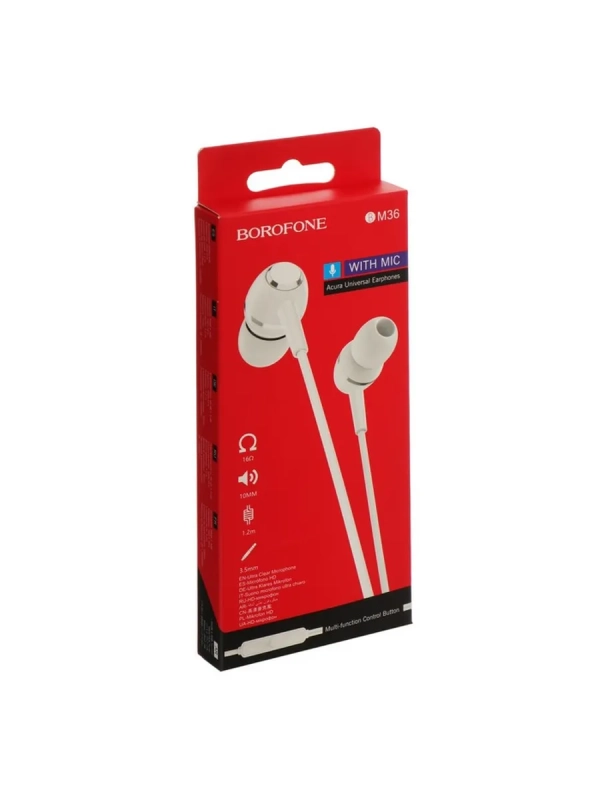 Гарнитура разъём 3.5/Наушники с микрофоном/MP3 Borofone BM36 Acura с микрофоном Гарнитура разъём 3.5/Наушники с микрофоном/MP3 Borofone BM36 Acura с микрофоном