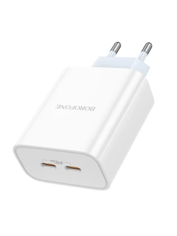Сетевое ЗУ USB-C Borofone BA73A (35W/2 порта/PD) белый Сетевое ЗУ USB-C Borofone BA73A (35W/2 порта/PD) белый