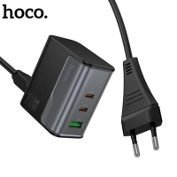 Сетевое зарядное устройство USB/Type-C Hoco CS76A (70W, QC3.0, PD, 3 порта, с сетевым кабелем)