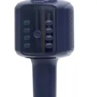 Караоке микрофон Hoco L24 Shine, беспроводной, Bluetooth 5.4, micro SD, USB, 1200 mAh, 5W, Синий