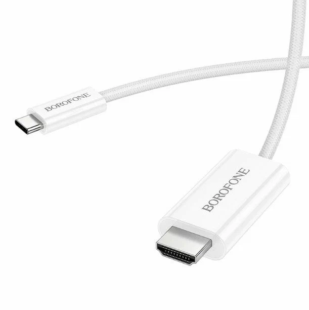 Кабель Type-C USB - HDTV HD Borofone DH10 1.8м белый Кабель Type-C USB - HDTV HD Borofone DH10 1.8м белый