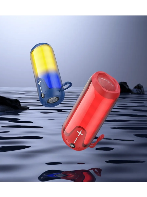 Портативная колонка BOROFONE BR33 (Bluetooth/USB/TF/AUX/светящаяся/5Вт) красная