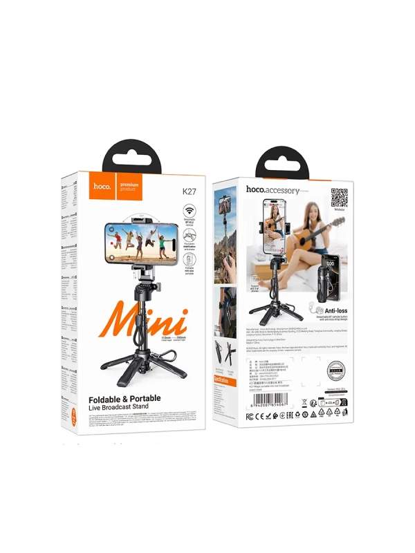 Монопод трипод K27 селфи-палка 39 см