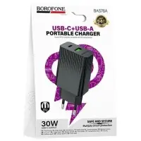 Быстрая зарядка USB Type-C для телефона 30W 2 порта