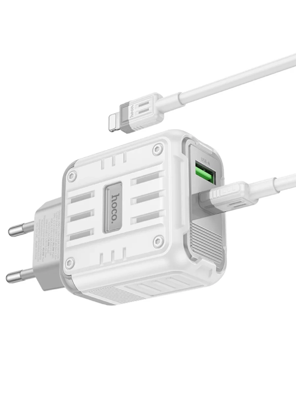 Сетевое зарядное устройство, 1 USB 3.0 QC+1 PD 45W (C136A) Сетевое зарядное устройство, 1 USB 3.0 QC+1 PD 45W (C136A)