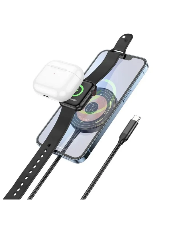 Зарядное устройство Hoco CW45, беспроводное, 3 в 1, магнитное Зарядное устройство Hoco CW45, беспроводное, 3 в 1, магнитное