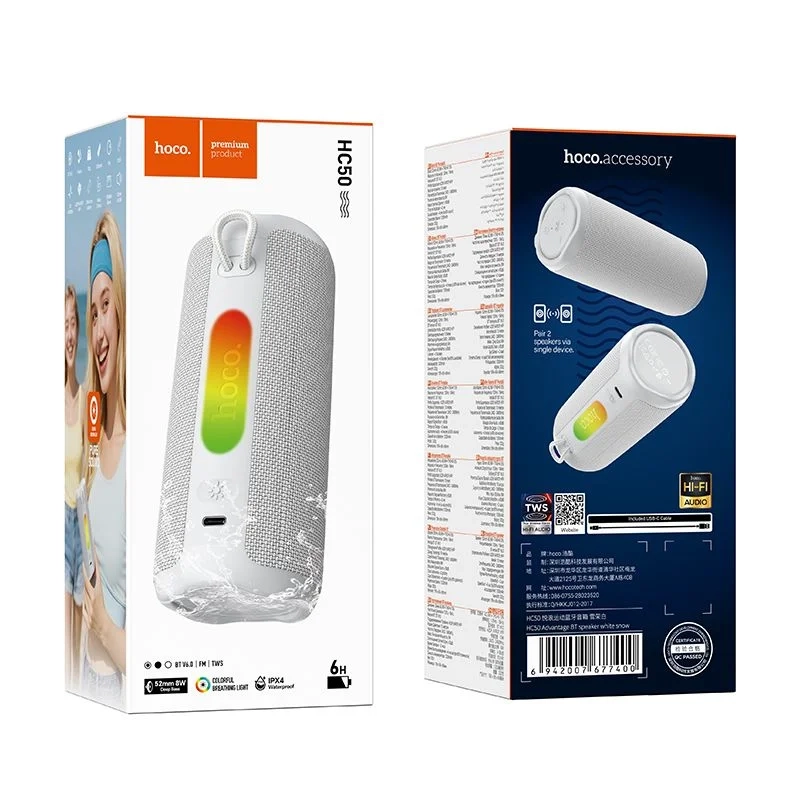 Портативная колонка Hoco HC50, белый