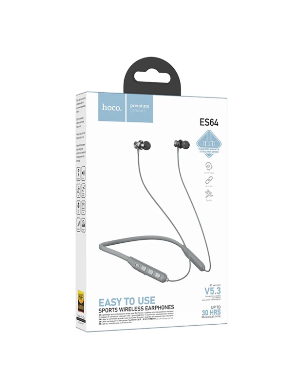 Спортивные вакуумные беспроводные наушники с микрофоном Es64 Спортивные вакуумные беспроводные наушники с микрофоном Es64