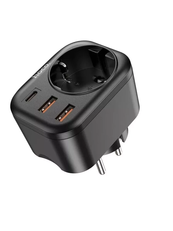 Сетевой фильтр HOCO NS3 1 гнездо + PD 20W + 2USB QC3.0 18W Сетевой фильтр HOCO NS3 1 гнездо + PD 20W + 2USB QC3.0 18W