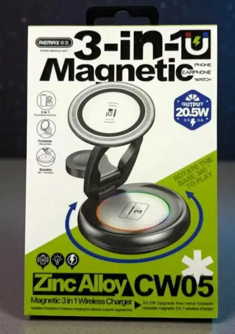 Беспроводная зарядка Remax CW05 3 в1