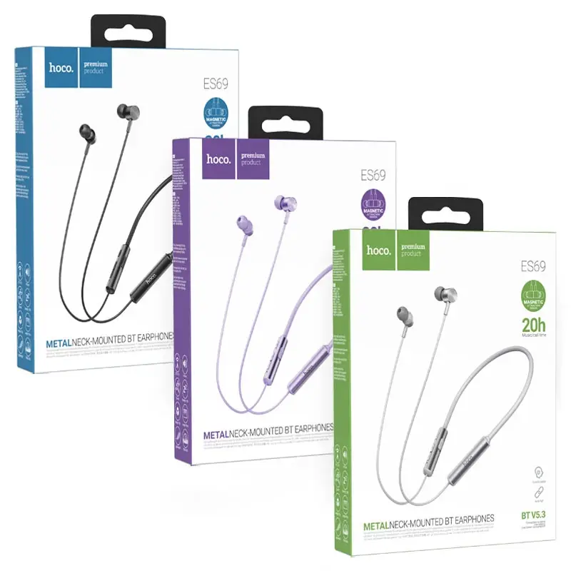 Наушники беспроводные спортивные с микрофоном Hoco ES69 Наушники беспроводные спортивные с микрофоном Hoco ES69