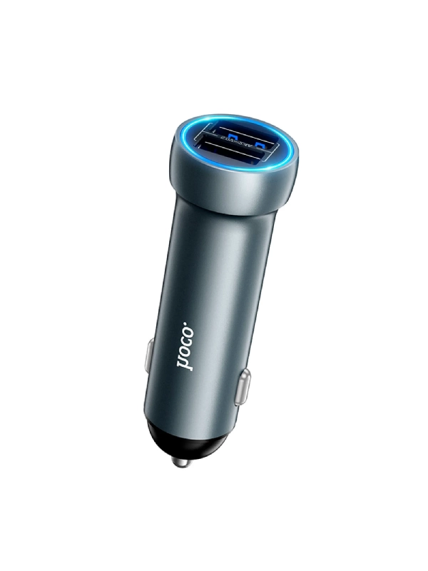 Автомобильное заряд. устр. Hoco Z54 2USB 15.5W серый