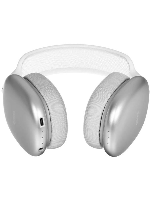 Беспроводные наушники Bluetooth Hoco W55 Plus (накладные, активное шумоподавление) Серебро