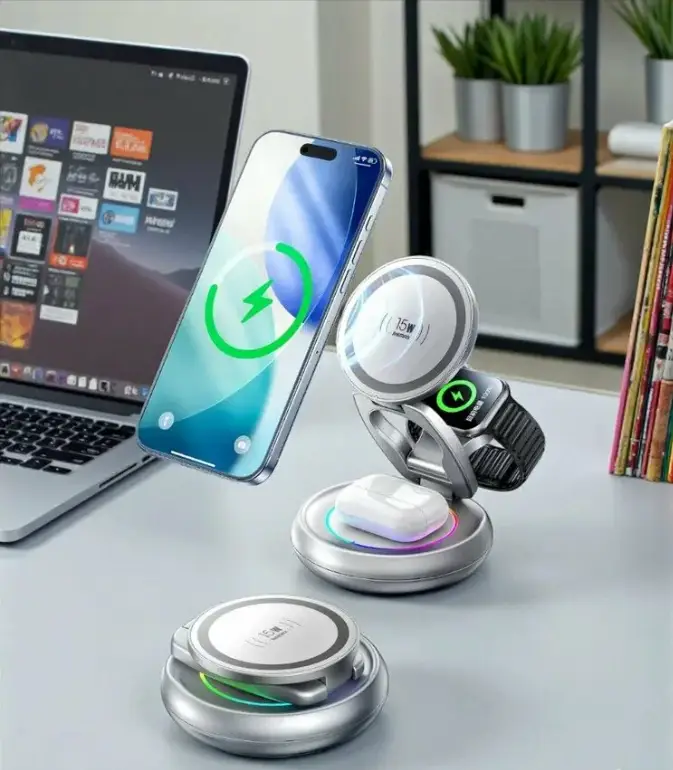 Беспроводная зарядка Remax CW05 3 в1