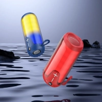 Портативная колонка BOROFONE BR33 (Bluetooth/USB/TF/AUX/светящаяся/5Вт) красная