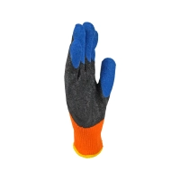 Перчатки трикот. с рифлёным латекс. покр. утепл. 0482 оранжевые