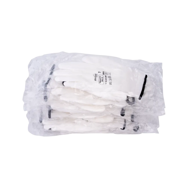 Перчатки нейлоновые с полиуретаном арт. 2101 (р.10 XL) белые Перчатки нейлоновые с полиуретаном арт. 2101 (р.10 XL) белые