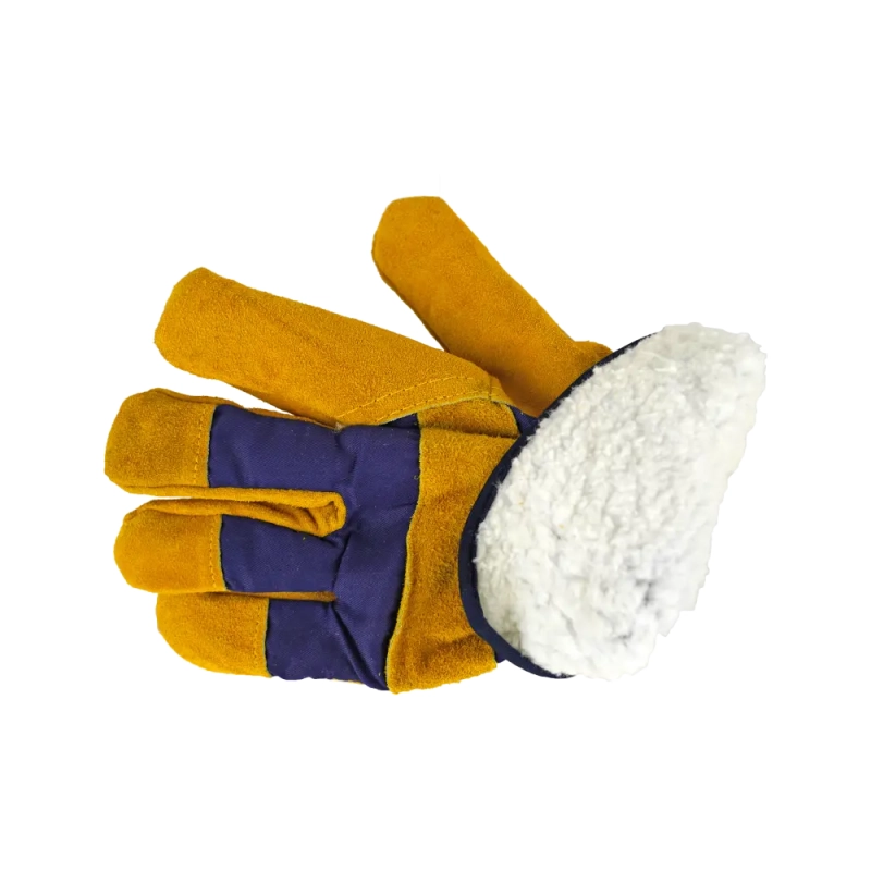 Перчатки спилковые комбинированные утеплённые Перчатки спилковые комбинированные утеплённые