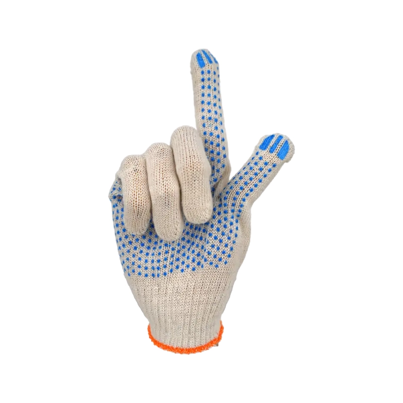 Перчатки х/б с ПВХ, 32гр, 10 класс, точка белые Перчатки х/б с ПВХ, 32гр, 10 класс, точка белые