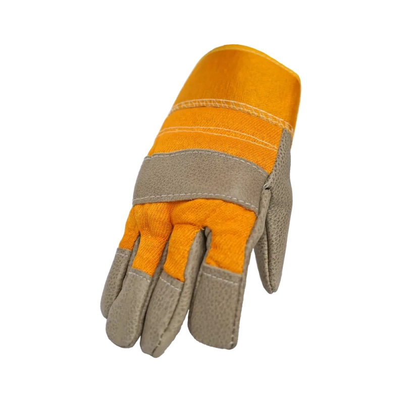 Перчатки кожаные комбинированные утеплённые Юкон