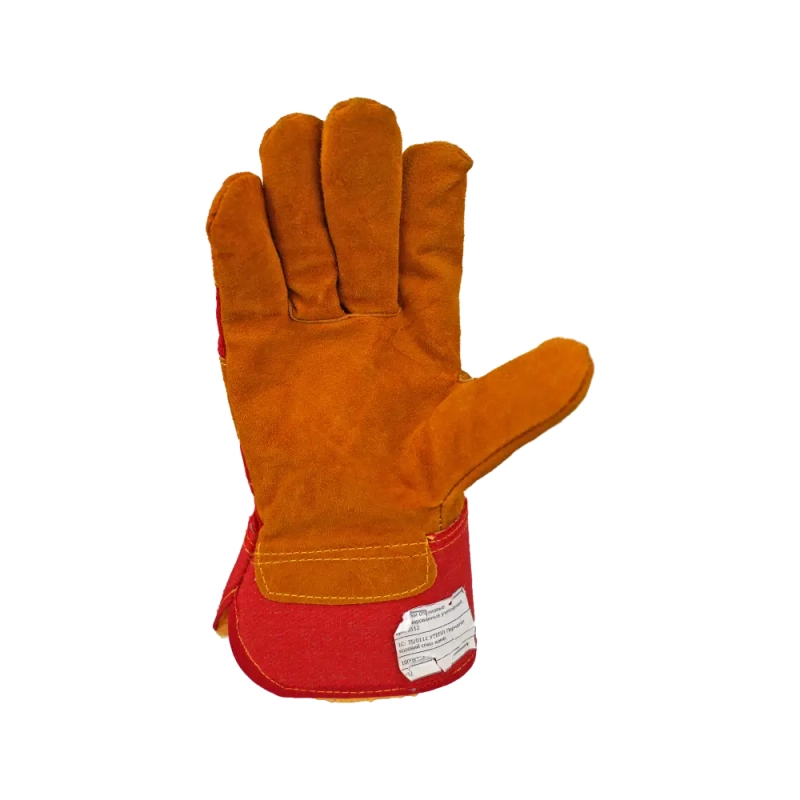 Перчатки спилковые комбинированные утеплённые Перчатки спилковые комбинированные утеплённые