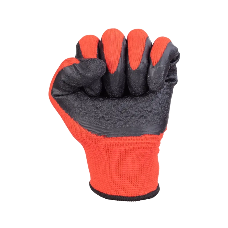 Перчатки нейлоновые с рифленым латексным покрытием Перчатки нейлоновые с рифленым латексным покрытием