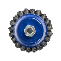 Кордщетка для УШМ чашеобразная витая 100 мм М14, Практика 773-293 Кордщетка для УШМ чашеобразная витая 100 мм М14, Практика 773-293