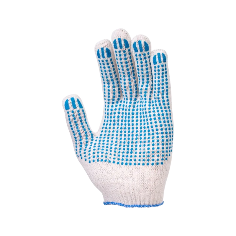 Перчатки х/б с ПВХ, 40гр, 10 класс, точка, белые Перчатки х/б с ПВХ, 40гр, 10 класс, точка, белые