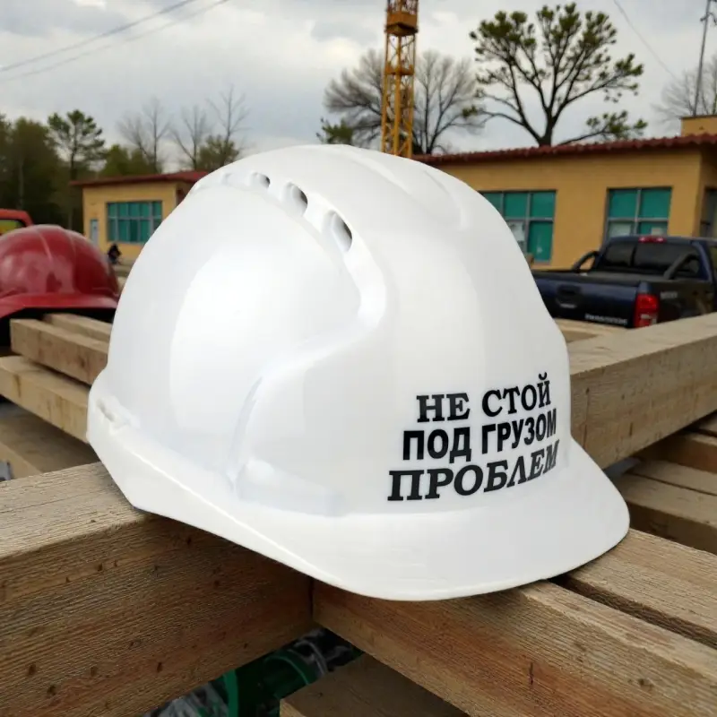 Каска защитная НЕ СТОЙ ПОД ГРУЗОМ ПРОБЛЕМ с храповым механизмом Каска защитная НЕ СТОЙ ПОД ГРУЗОМ ПРОБЛЕМ с храповым механизмом