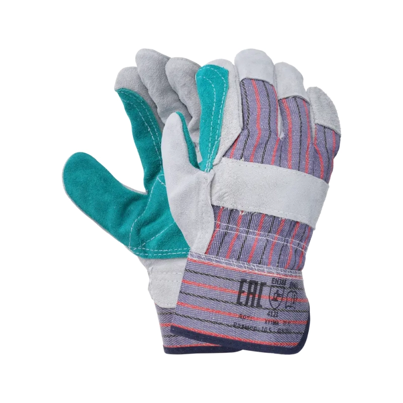 Перчатки спилковые комбинированные Сафари Плюс (Докер), Fort 0110