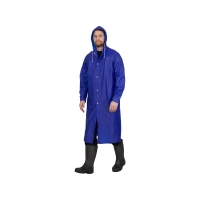 Плащ-дождевик №4 влагозащитный из ПВХ синий, с капюшоном, для мужчин и женщин (XL) Плащ-дождевик №4 влагозащитный из ПВХ синий, с капюшоном, для мужчин и женщин (XL)