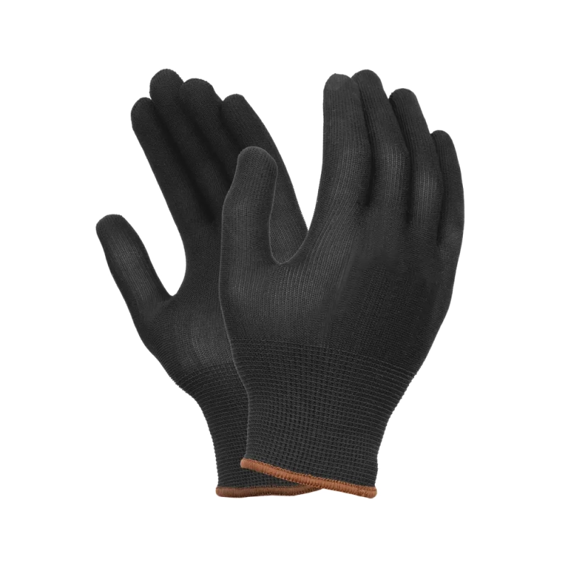 Перчатки нейлоновые без ПВХ, арт.1423 черные (р.8) Перчатки нейлоновые без ПВХ, арт.1423 черные (р.8)