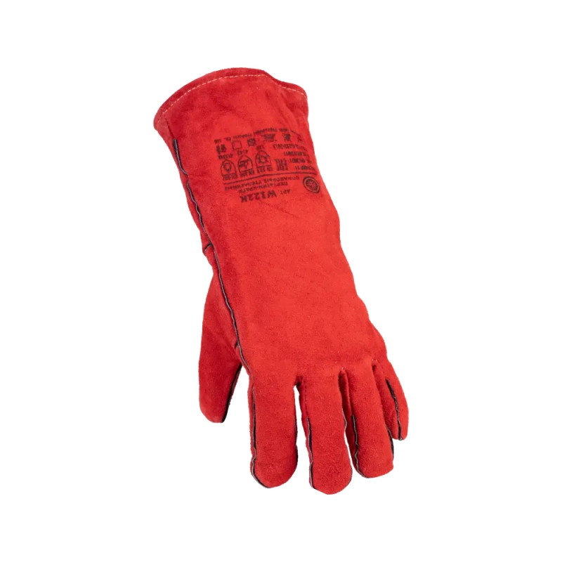 Краги спилковые сварщика пятипалые красные утепленные Трек-12, Fort 1013 Краги спилковые сварщика пятипалые красные утепленные Трек-12, Fort 1013