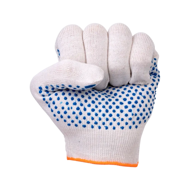 Перчатки х/б с ПВХ, 44гр, 13 класс, точка, белые Перчатки х/б с ПВХ, 44гр, 13 класс, точка, белые