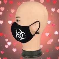 Маска многоразовая двухслойная лого диски (ткань,100% х/б)