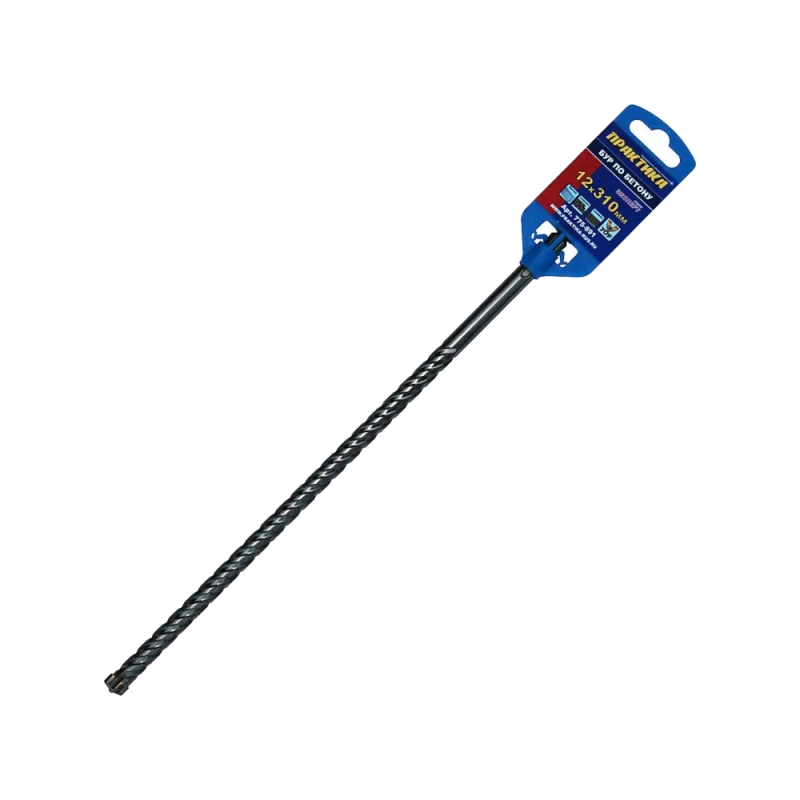 Бур SDS-plus по бетону Х-тип 12 х 310 мм, Практика 775-891 Эксперт Бур SDS-plus по бетону Х-тип 12 х 310 мм, Практика 775-891 Эксперт