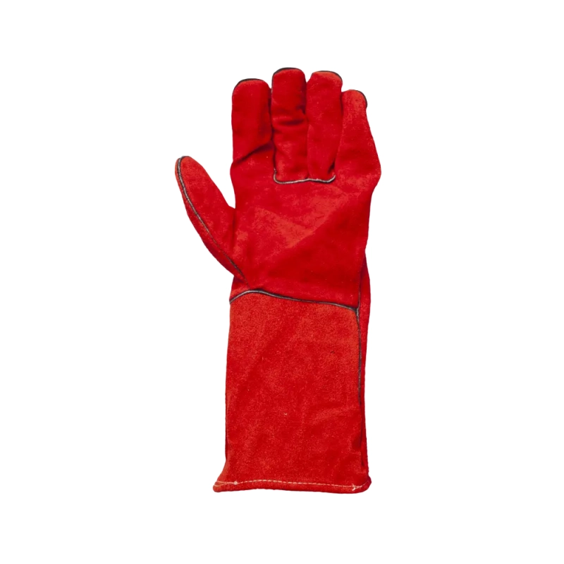 Краги спилковые сварщика пятипалые красные Трек-12, Fort 1007 Краги спилковые сварщика пятипалые красные Трек-12, Fort 1007