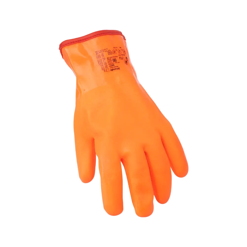 Перчатки ПВХ утеплённые бензомаслостойкие TM 2Hands Аляска, манжет - жесткая крага 3027 Перчатки ПВХ утеплённые бензомаслостойкие TM 2Hands Аляска, манжет - жесткая крага 3027