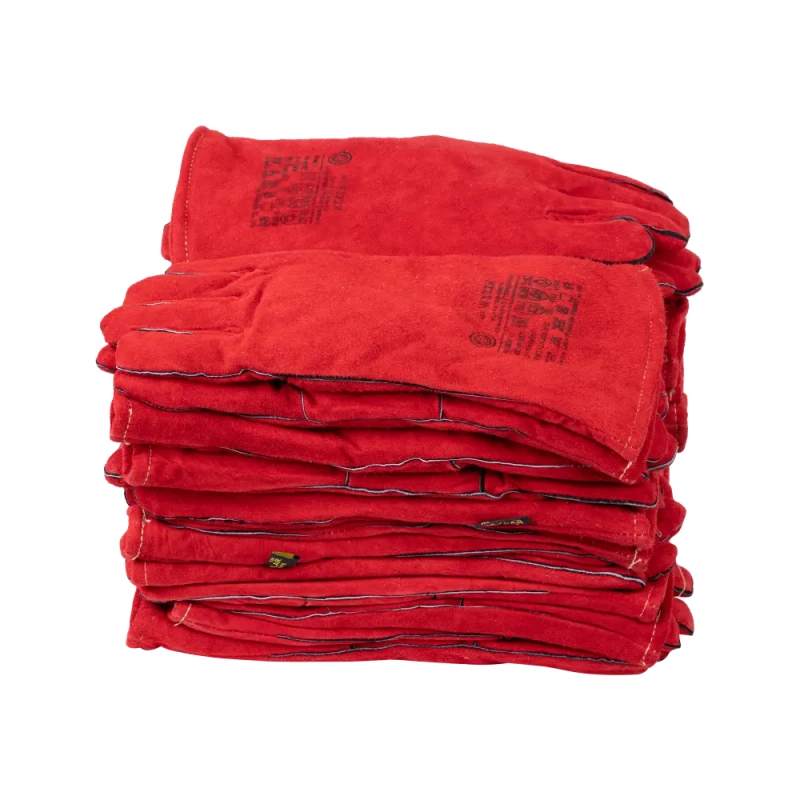 Краги спилковые сварщика пятипалые красные утепленные Трек-12, Fort 1013 Краги спилковые сварщика пятипалые красные утепленные Трек-12, Fort 1013