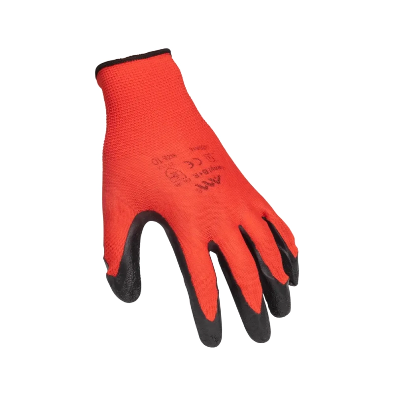 Перчатки нейлоновые с рифленым латексным покрытием Перчатки нейлоновые с рифленым латексным покрытием