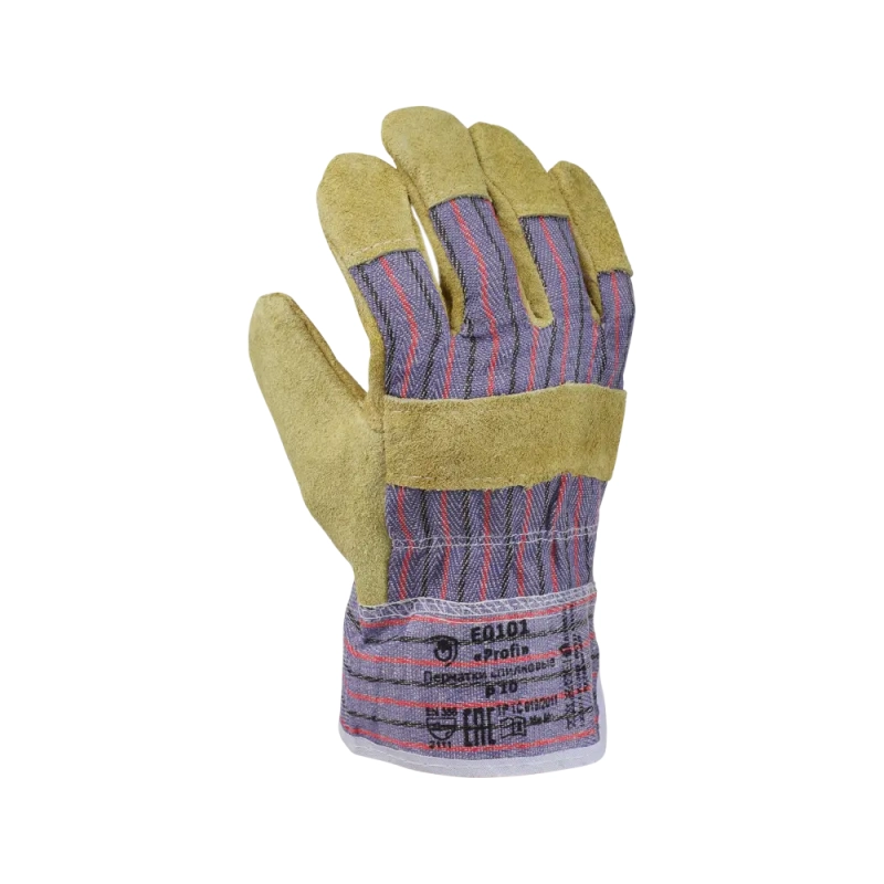 Перчатки спилковые комбинированные Ангара, 0115 Перчатки спилковые комбинированные Ангара, 0115