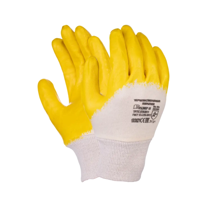 Перчатки с нитриловым частичным покрытием, Лайт, манжет - резинка, Fort Перчатки с нитриловым частичным покрытием, Лайт, манжет - резинка, Fort