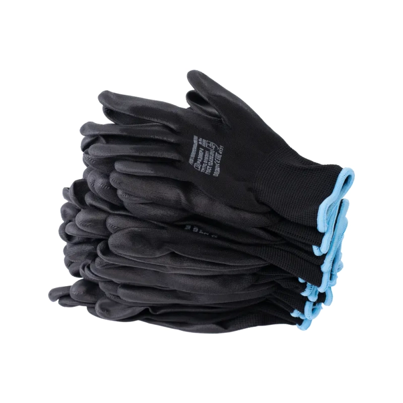 Перчатки нейлоновые с полиуретаном арт. 2101 (р.7 S) черные Перчатки нейлоновые с полиуретаном арт. 2101 (р.7 S) черные