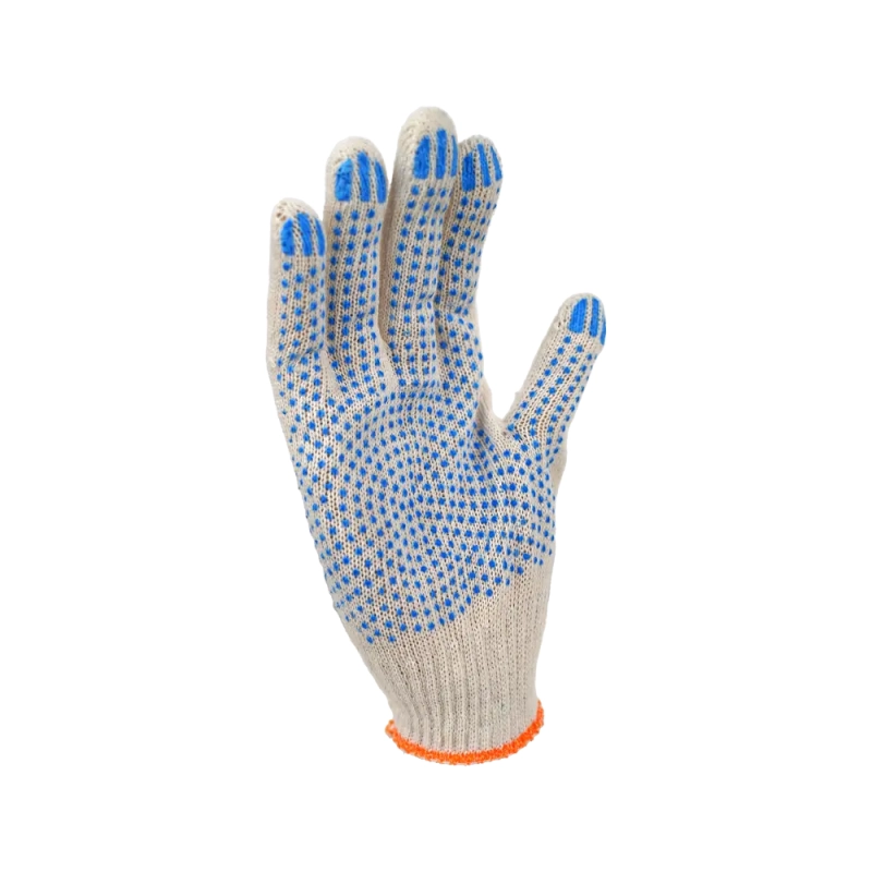 Перчатки х/б с ПВХ, 32гр, 10 класс, точка белые Перчатки х/б с ПВХ, 32гр, 10 класс, точка белые