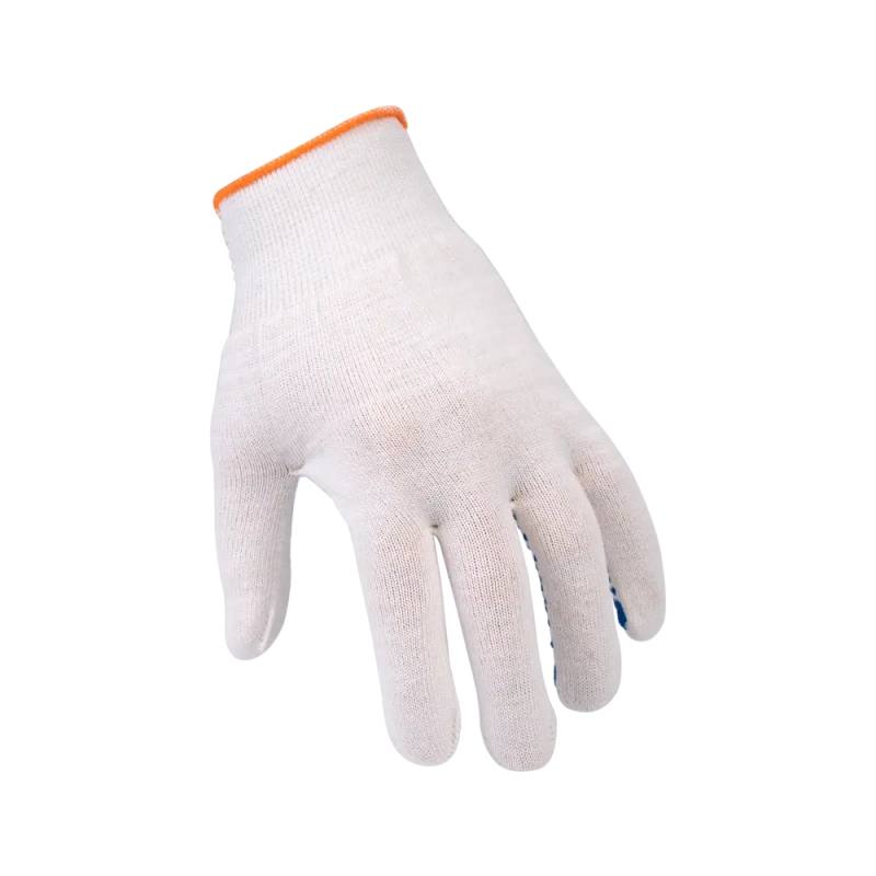 Перчатки х/б с ПВХ, 44гр, 13 класс, точка, белые Перчатки х/б с ПВХ, 44гр, 13 класс, точка, белые