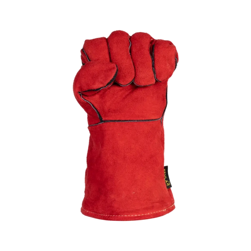 Краги спилковые сварщика пятипалые красные утепленные Трек-12, Fort 1013 Краги спилковые сварщика пятипалые красные утепленные Трек-12, Fort 1013