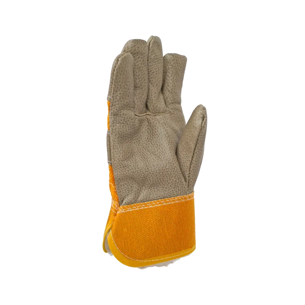 Перчатки кожаные комбинированные утеплённые Юкон