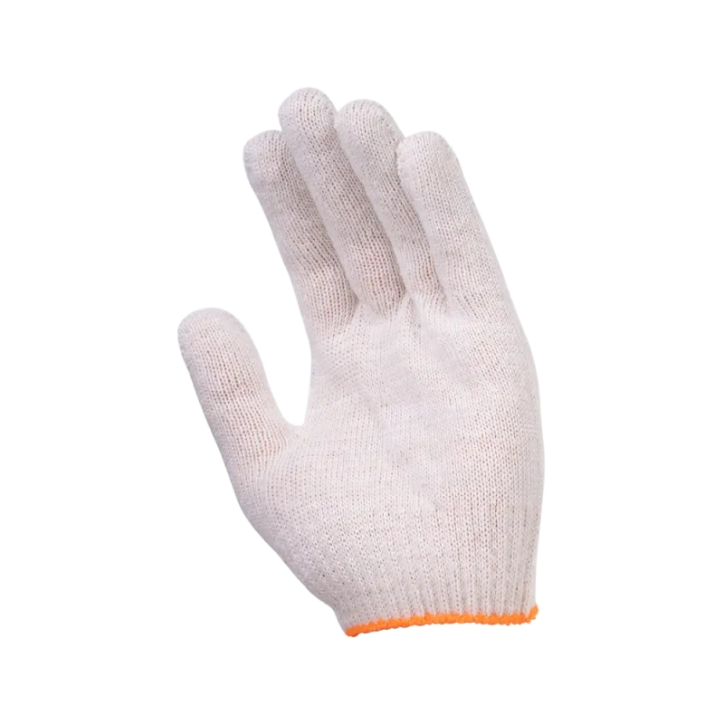 Упаковка перчаток (10 пар) х/б без ПВХ, 10 класс, 33гр, (белые)